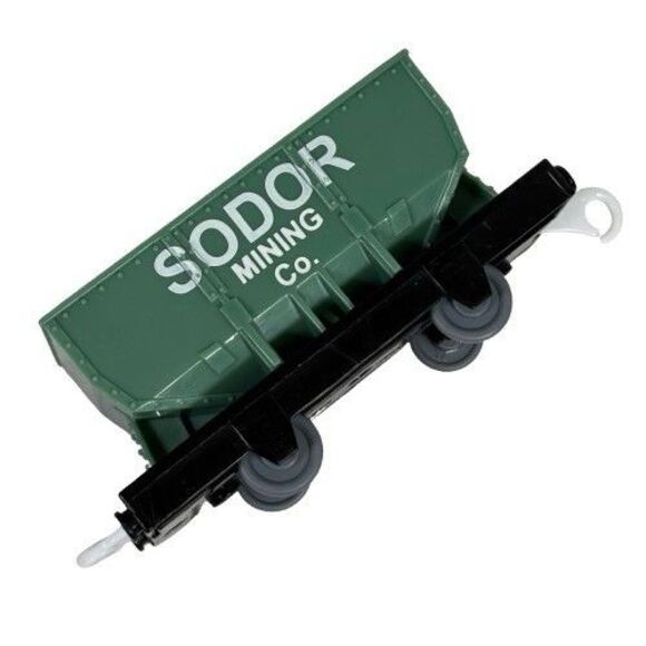 Thomas Train Trackmaster Sodor Mining Co Quarry Cargo Car Flip Top Gold Silver - Picture 11 of 12